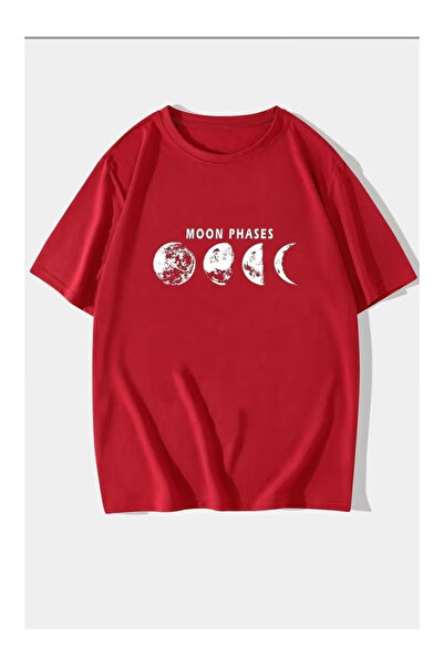 LAND MODA Unisex Moon Phases Printed T-shirt