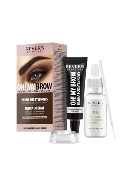 Revers Henna Pro Colors Vopsea Sprancene Maro Inchis 15 G