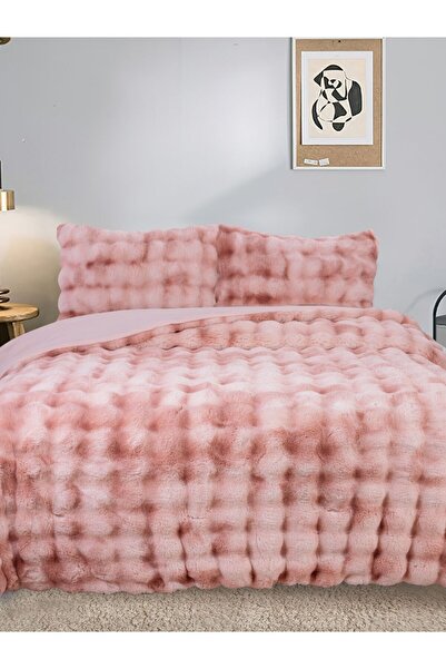 YGT Home Bubble Soft Tavşan Tüyü Çift Kişilik Yatak Örtüsü Seti 220x240