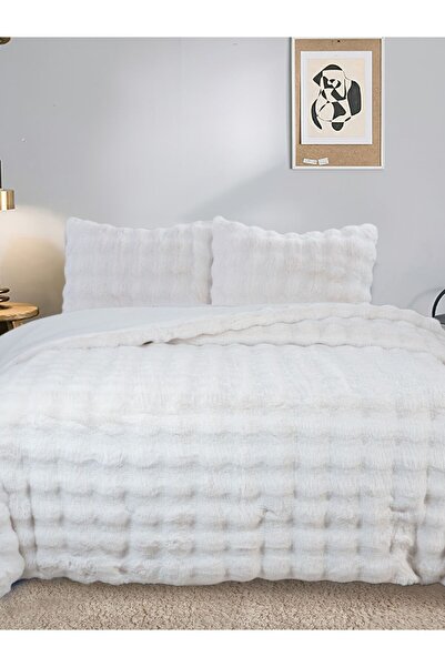 YGT Home Bubble Soft Tavşan Tüyü Çift Kişilik Yatak Örtüsü Seti 220x240