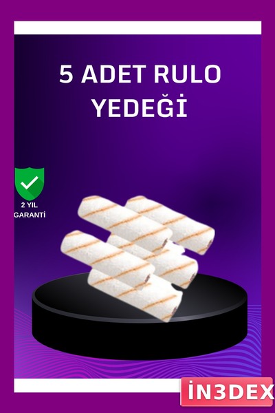 İN3DEX مجموعة رولات طلاء مائي 5 قطع