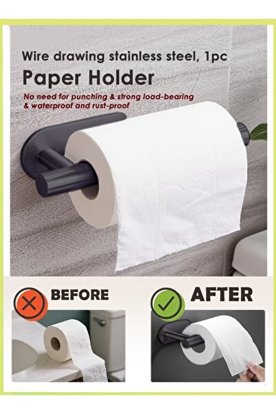 Generic حامل ورق تواليت، حامل لفافة ورق تواليت من الفولاذ المقاوم للصدأ، منظم...