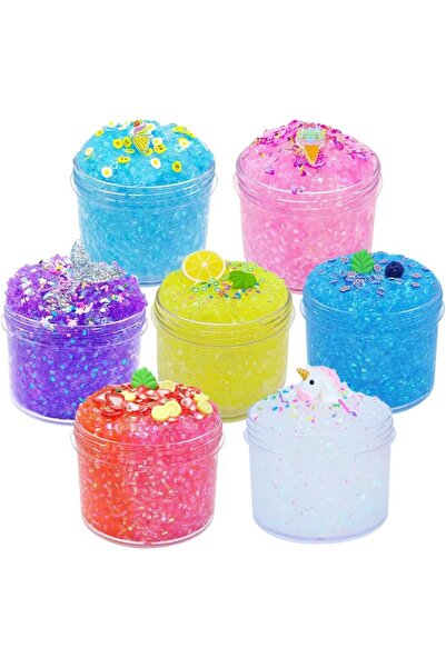 Arabest 7-Pack Glimmer Slime Kit, Crunchy Butter Slime Set, Stress Relief Sen...