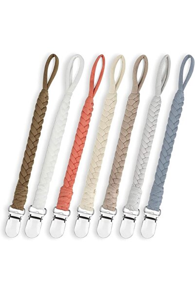 Arabest مجموعة من 7 مشابك لهاية مضفرة، مشابك تثبيت لهاية للأولاد والبنات