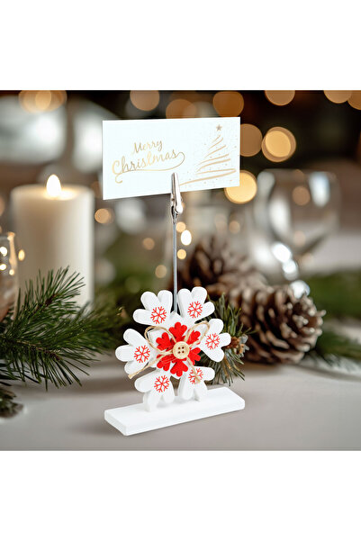 FAMİLY Suport etichete masă Crăciun - cu cleme - cristal de gheață - 8,8 x 8,...