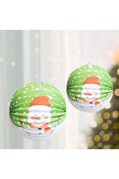 FAMİLY Christmas lantern - with Patterned - 25 cm