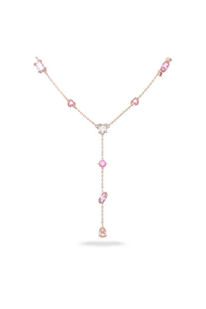 Swaroski Candy and heart-shaped Y-shaped necklace