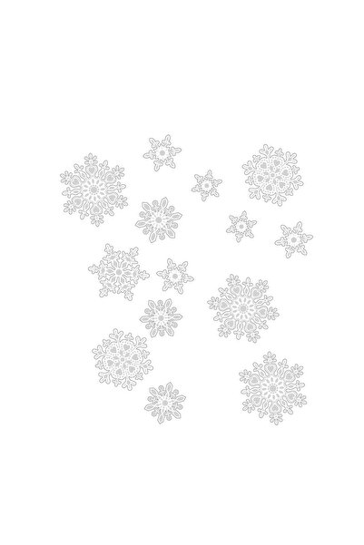 FAMİLY Christmas window decoration set with ice crystals