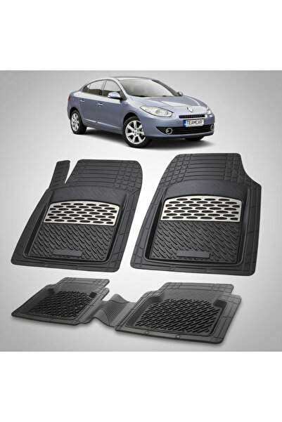 TEAMCAR Πατάκια δαπέδου συμβατά για Renault Fluence 1 Sedan 2009-2013 | Ασημί