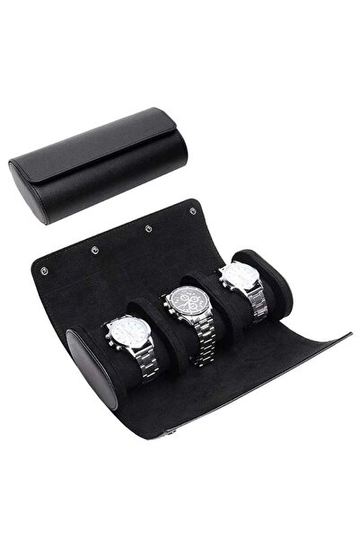 Arabest Watch Roll Travel Case, 3 Watch Storage Organizer with Removable Pill...