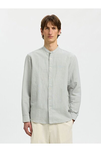 SELECTED Langarmhemd Leinenmix