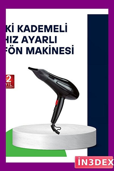 İN3DEX Professional Hair Dryer Two Speeds Three Heat Settings