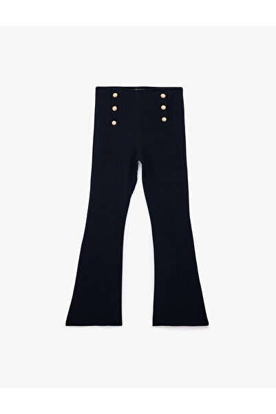 Koton Accessory Button Detailed Flared Leggings