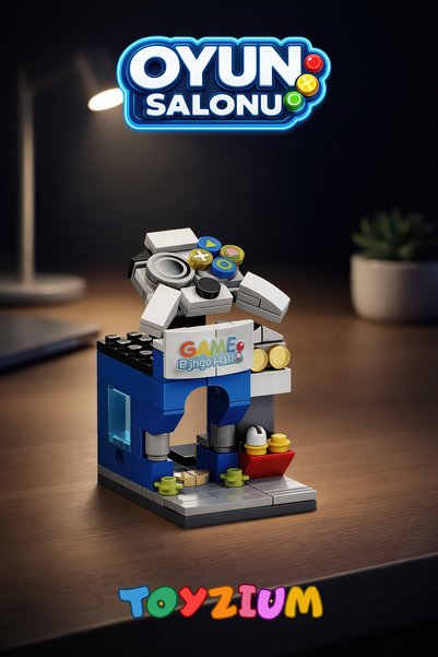 Shem Game Hall Building Block Set (115 Pieces) - Mini Store Model Building Kit