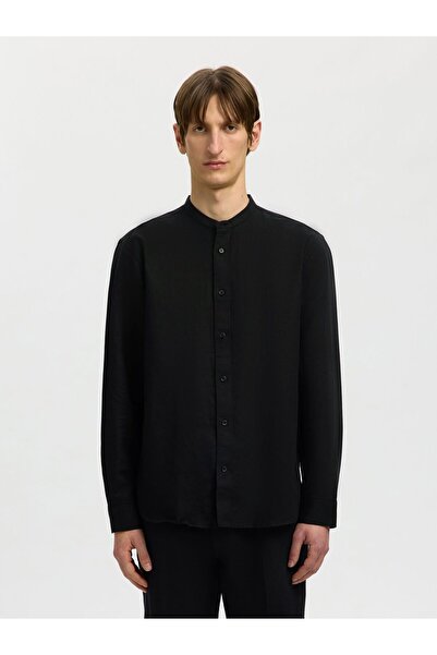 SELECTED Langarmhemd Leinenmix