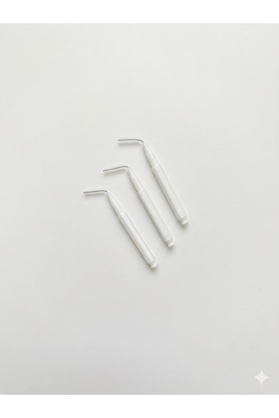 HANNAH Interface Toothbrush White 0.4 mm Bendable Head Medium Hardness Plastic Handle – Pack of 10