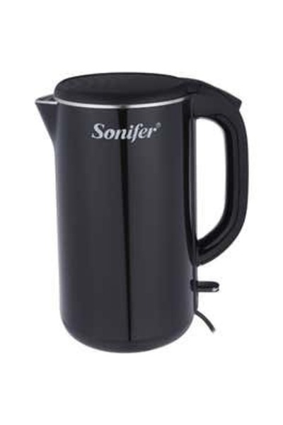 Sonifer Stainless Steel Electric Kettle, 1600W, 1.8L, SF-2091 - Black