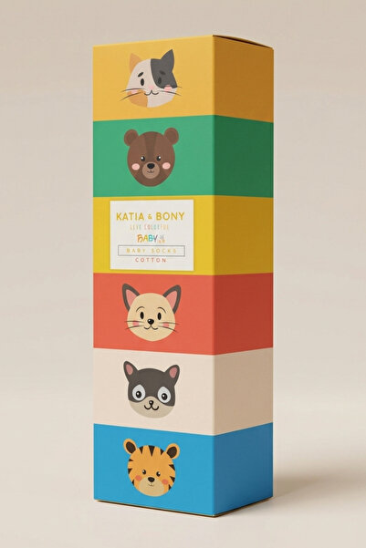 Katia&Bony Sevimli Hayvan Desenli Bebek Hediye Kutusu