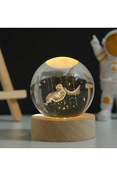 Arabest 3D Crystal Ball Night Light, with Touch Switch LED Light Decorative ,...