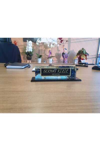 sanatblogu17 Modern Kişiye Özel Masa İsimliği – Ofis Masası İçin Şık Tasarım