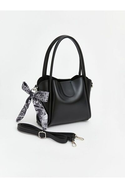 LC Waikiki Leather Look Women's Shoulder Bag with Scarf Accessory