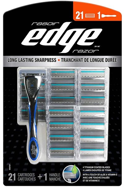 Edge Razor Long lasting Sharpness - 21 Cartridges & 1 Handle
