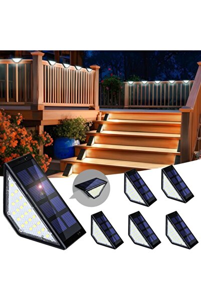 SimpluAcasa Set of 2 Ultra-Slim LED Solar Lamps, Fence and Step Lighting