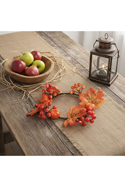 OEM Autumn decoration - maple leaf wreath - 22 cm