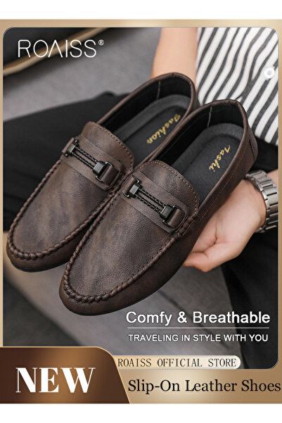 ROAISS Business Casual Loafers for Men Fashionable Soft Bottom Wear Resistant...