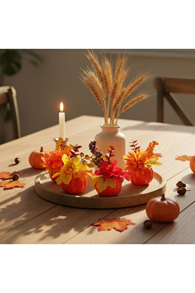 OEM Autumn decoration - pumpkin - 4 types - 8 x 10 cm