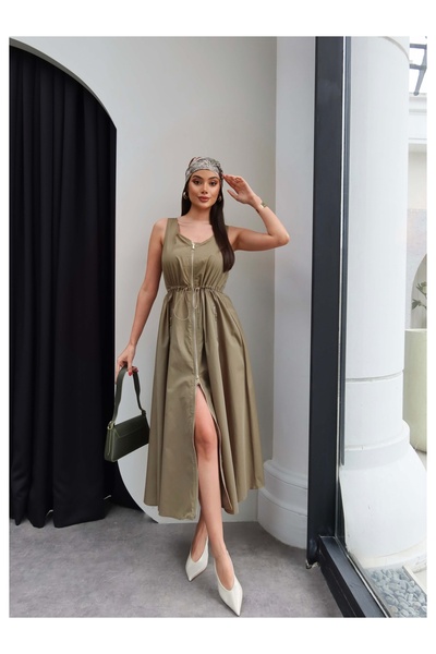 ESRAHELVACI Rochie cu fermoar în talie cu încrețituri