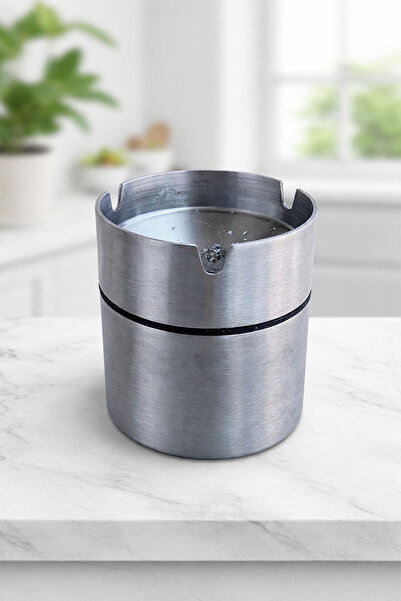 VARELİA Paslanmaz Çelik Dekoratif Küllük Cafe Küllük Kül Tablası Oto Küllük