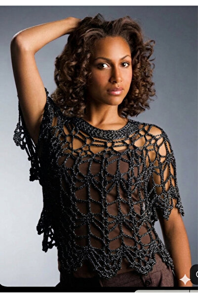 MEGA Megahan boutique sıyah sımlı delıklı sık abıye el orgusu gece ve abıye ş...