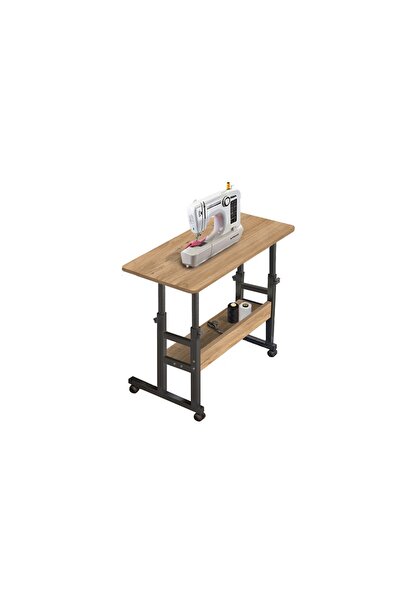 Vivense Yükseklik Ayarlı Dıkış Makınesı Sehpası, Çam, 80X40
