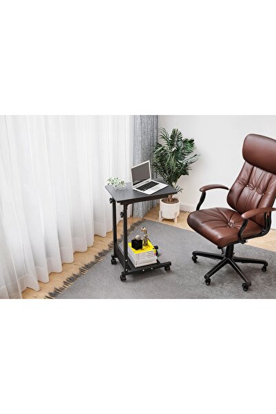 Vivense Yükseklik Ayarlı Yardımcı C Sehpa, Antrasit, 60X40