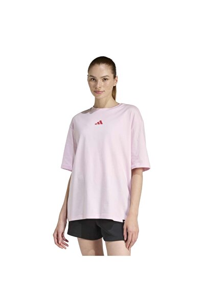 adidas Soft Sports Graphic Kadın Pembe Günlük Stil T-Shirt JZ7906