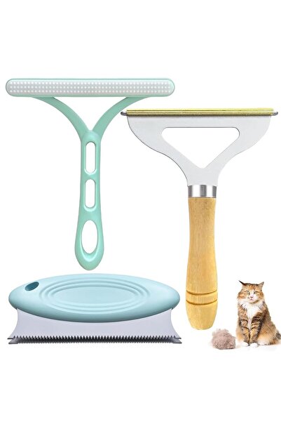 Arabest مجموعة من 3 أدوات لإزالة شعر الحيوانات الأليفة، مزيل شعر محمول للكلاب...