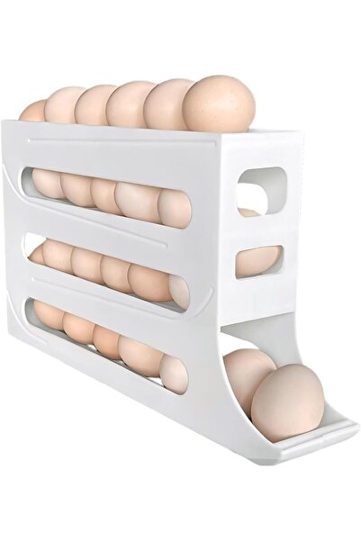 Arabest 4-Tier Fridge Egg Holder,30 Eggs Large Capacity Egg Rack for Refriger...