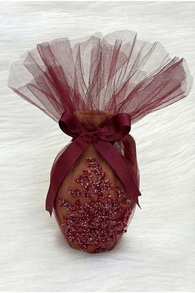 ZEYMERADE Burgundy Luxury Applique Test, Ornate Bridal Henna Night Test, Wedd...