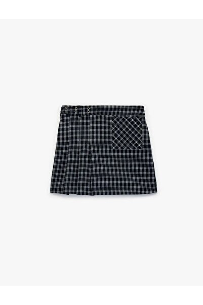 Koton Fustă mini în carouri cu buzunare și detalii plisate