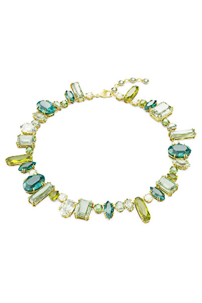 Swaroski قلادة جيما، قطع متنوعة، لون أخضر.