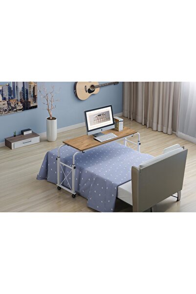 Vivense Yükseklik Genışlık Ayarlı Çalışma Masası, Çam Beyaz, 80X40