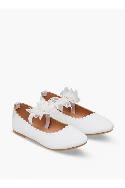 Flora Bella by Shoexpress Girls Flower Embellished Ballerina Shoes