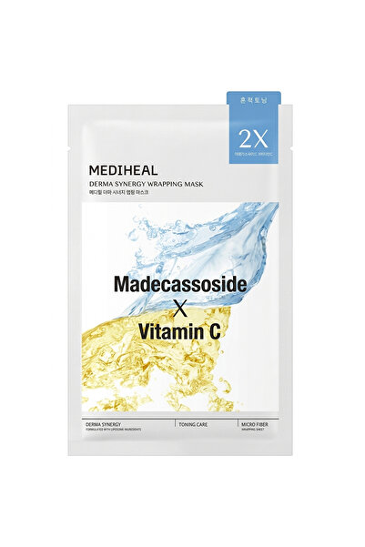Mediheal Derma Synergy Wrapping Sheet Mask Madecassoside X Vitamin C Toning F...