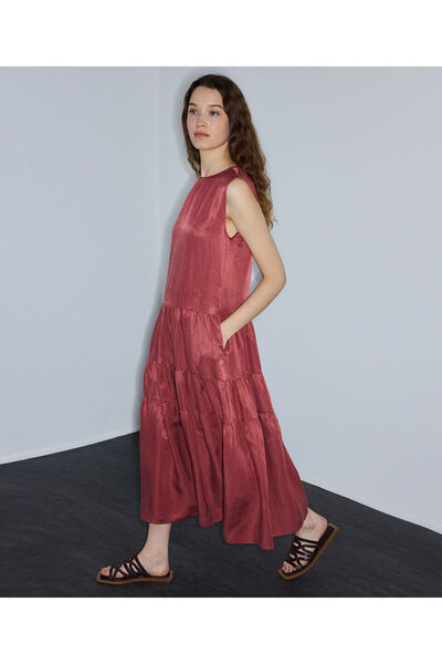 İpekyol Büzgülü midi elbise