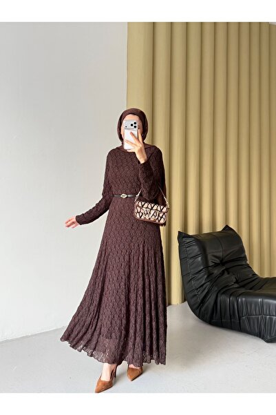 AKSİS Dantelli içi astarlı testtür elbise