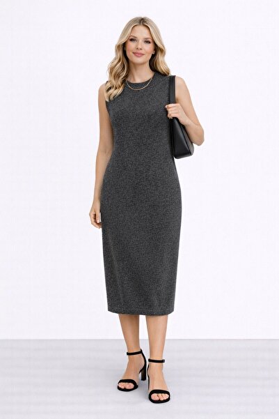 SBL COLLECTİON Soft Textured Women's Knitwear Dress
