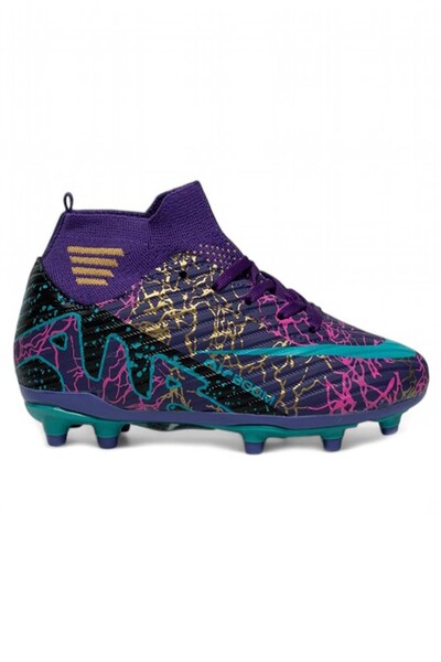 Bluefeet Lga Boys' Football Boots with Purple Socks