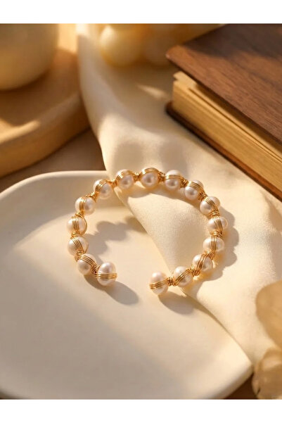 MAJOOD Luxury 18K Gold Plated 925 Silver Natural Baroque Pearl Bracelet