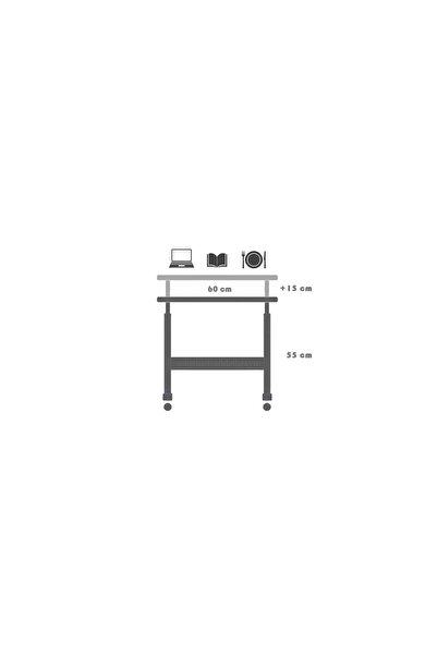 Vivense Height Adjustable Laptop Stand, Atlantic Pine